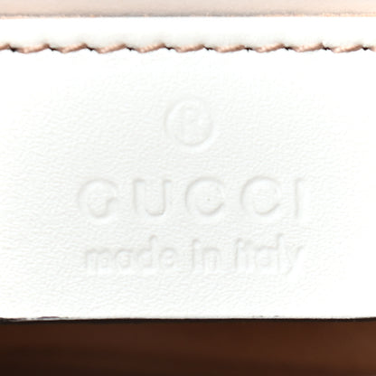 Gucci Calfskin Embroidered Mini Sylvie Top Handle Bag White 6 of 9