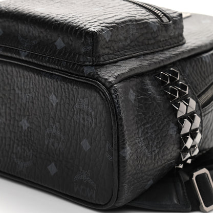 MCM Visetos Side Stud Mini Stark Backpack Black 9 of 9