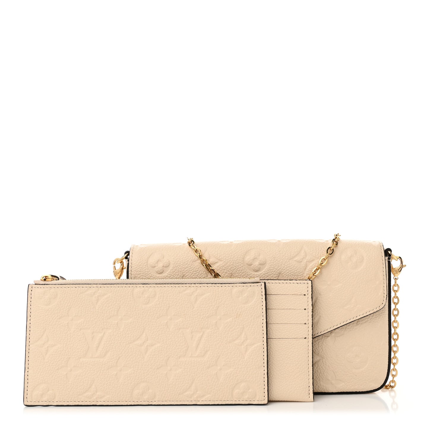 Empreinte Pochette Felicie Chain Wallet Cream