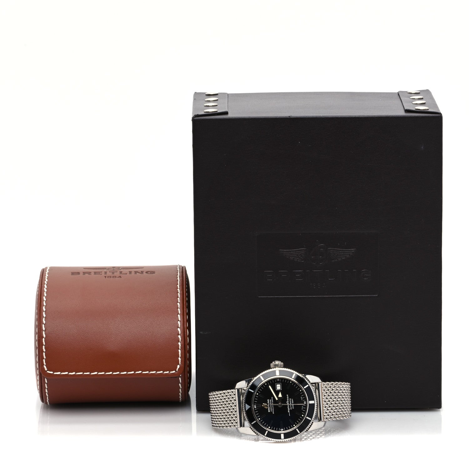 Breitling Stainless Steel 42mm Super Ocean Heritage II Automatic Watch Black A17321 5 of 5