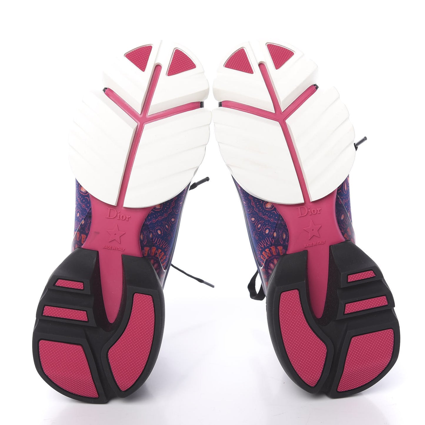 Technical Fabric Rubber Womens Fireworks D-Connect Sneakers 35 Deep Blue Pink