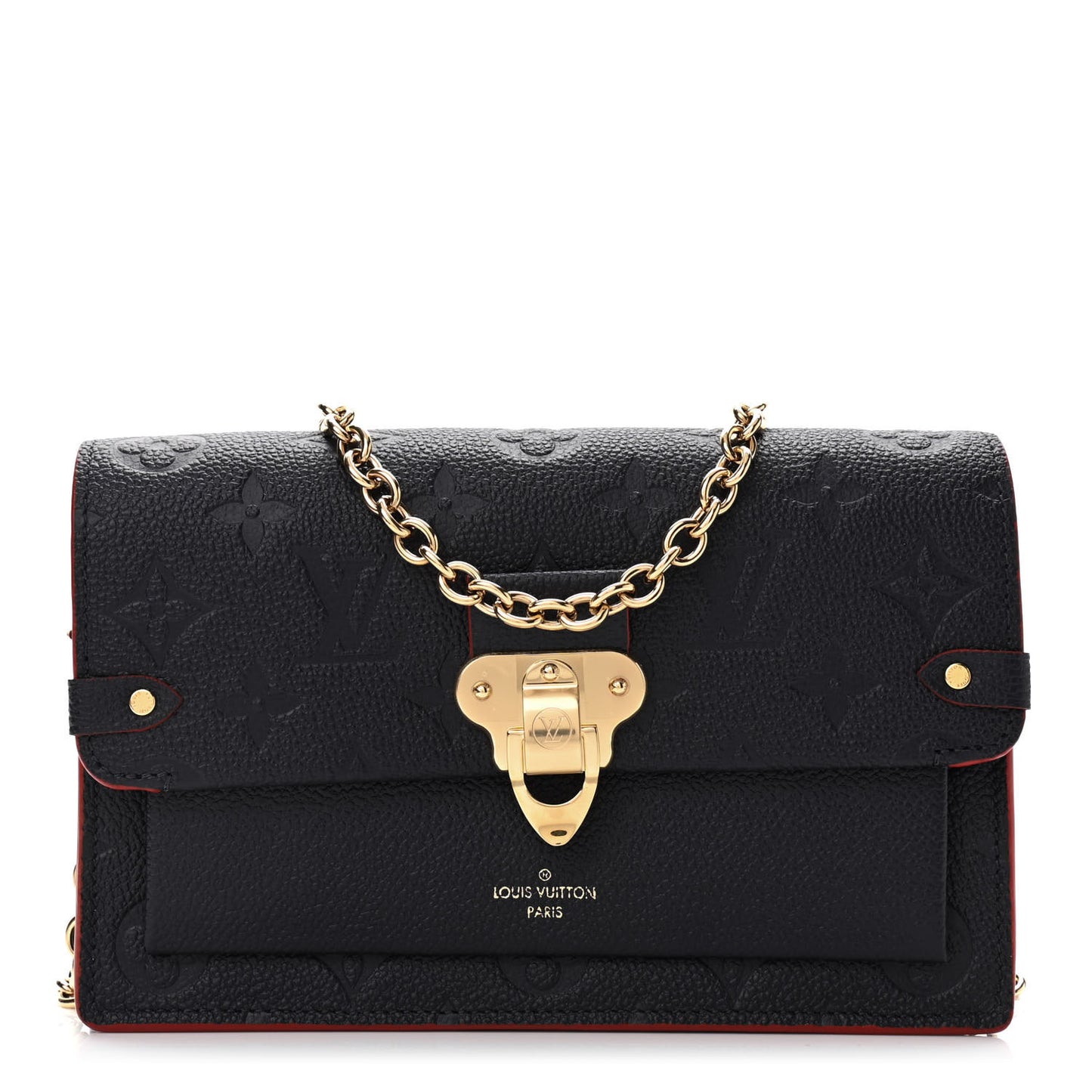 Empreinte Vavin Chain Wallet Marine Rouge