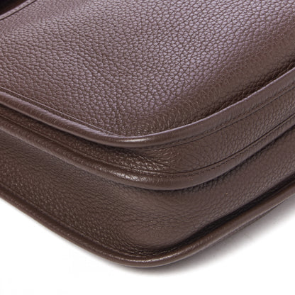 Hermes Taurillon Clemence Evelyne III PM Chocolate 5 of 10