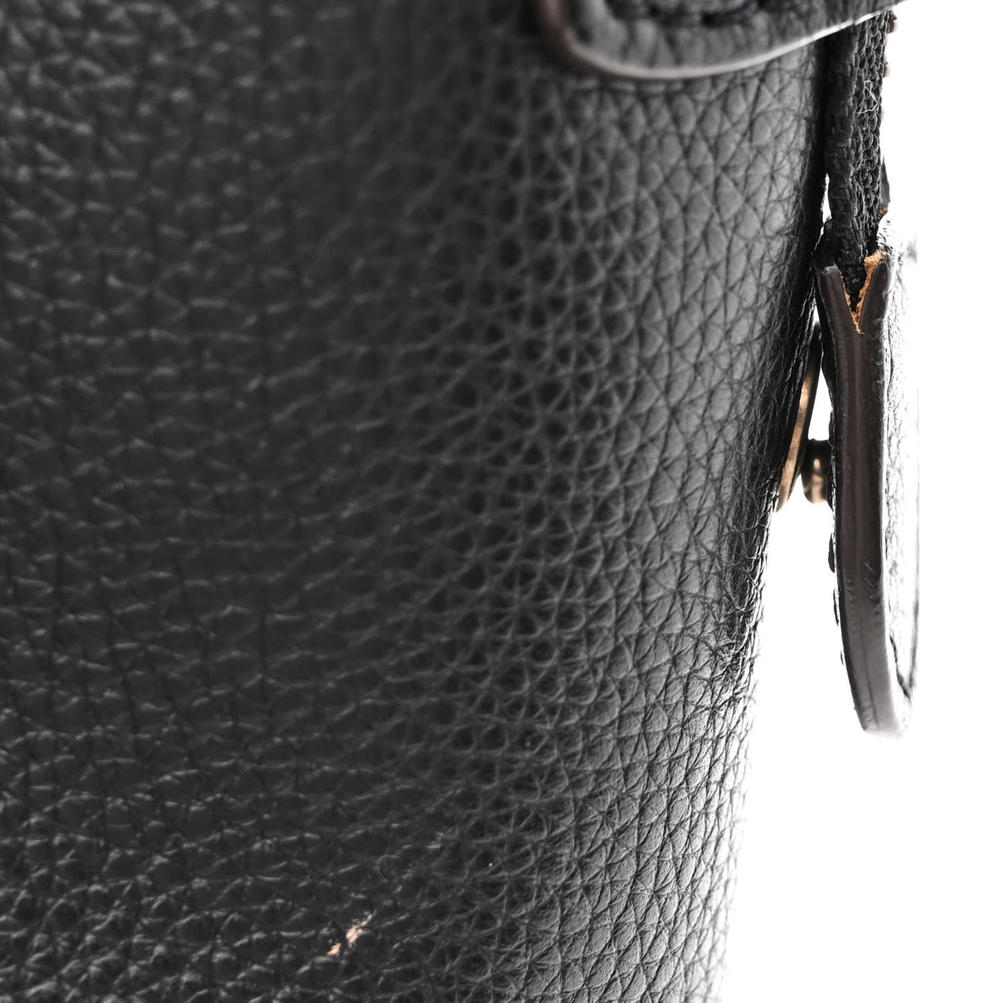 Drummed Calfskin Mini Luggage Black