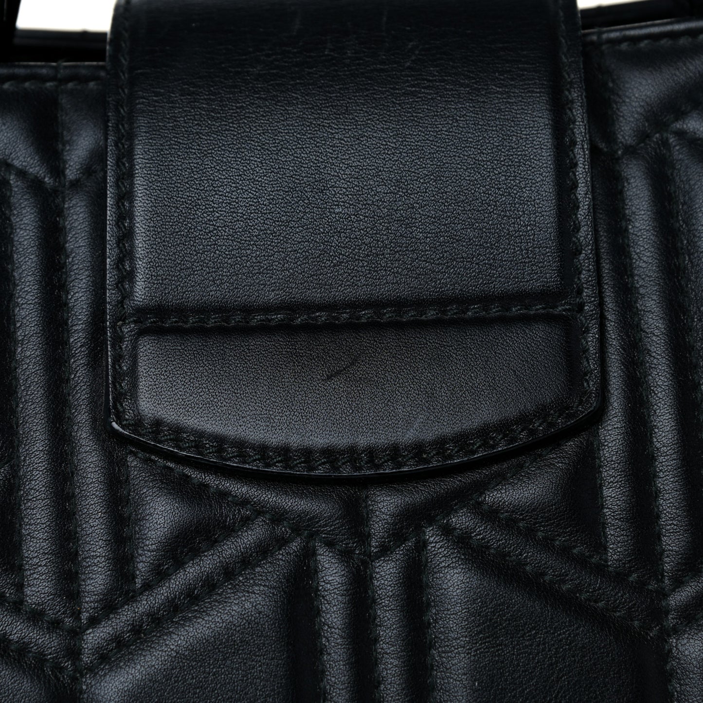 Calfskin Web Quilted Large Dionysus Tote Bag Black
