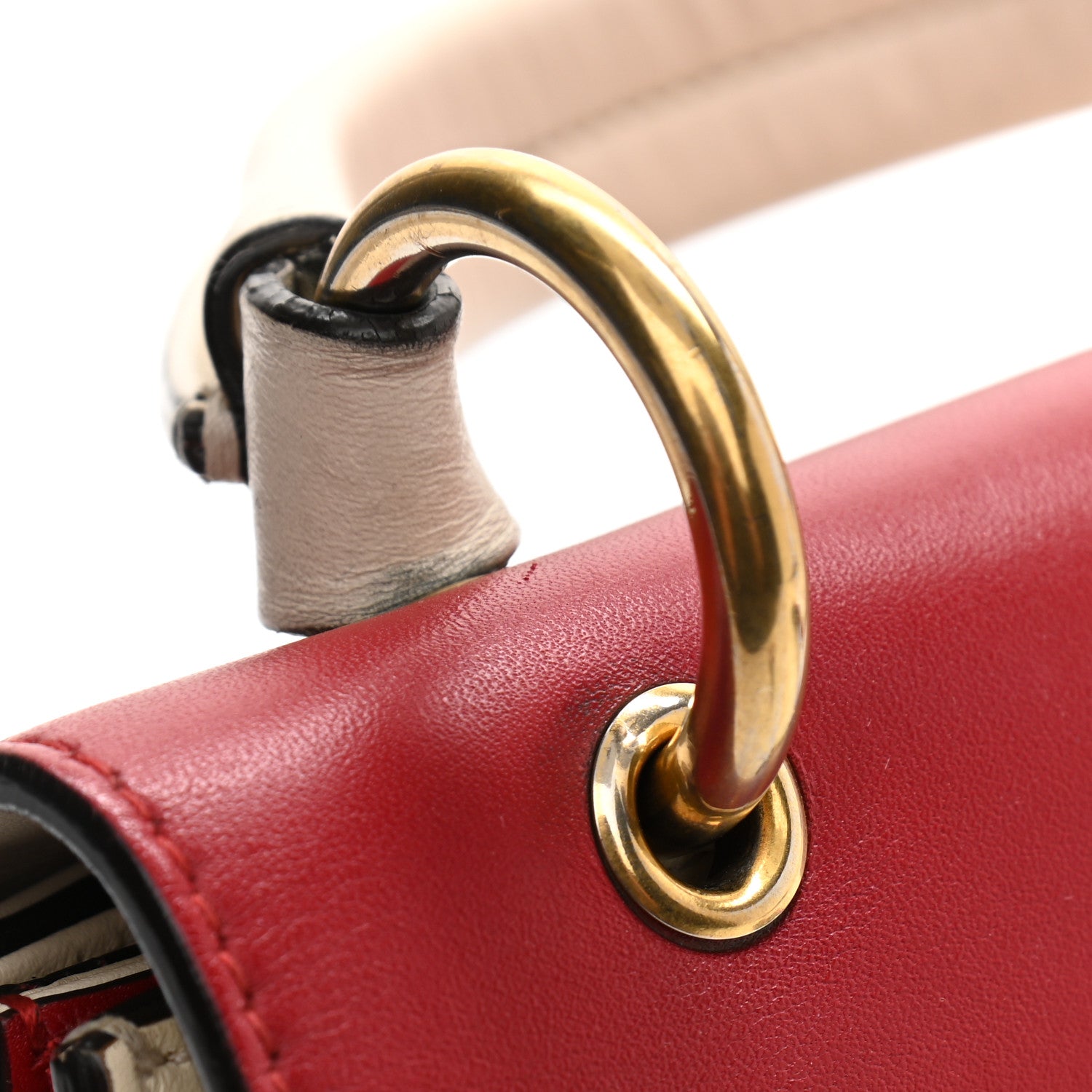 Gucci Calfskin Sylvie Web Small Queen Margaret Top Handle Bag Hibiscus Red Mystic White 11 of 16