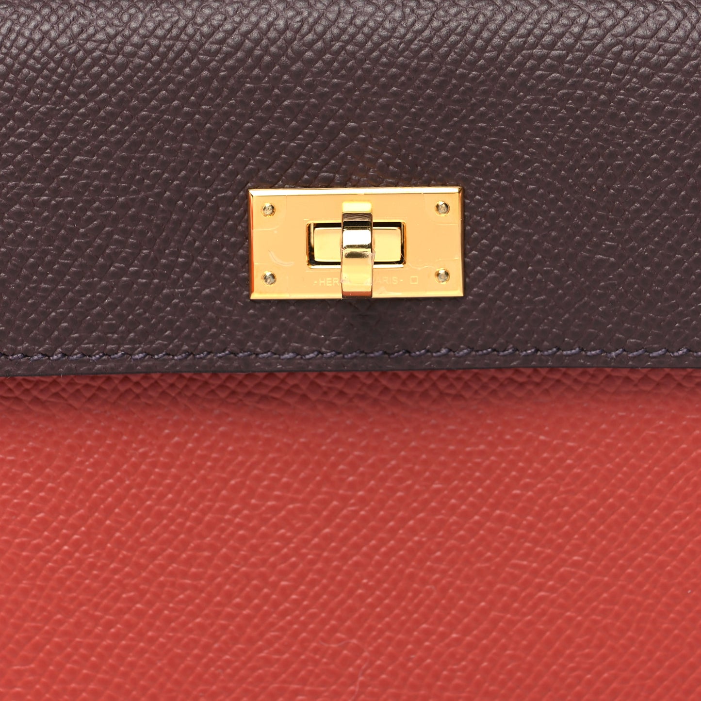 Epsom Tricolor Kelly Pocket Compact Wallet Rouge Venetian Rouge Sellier Rose Texas