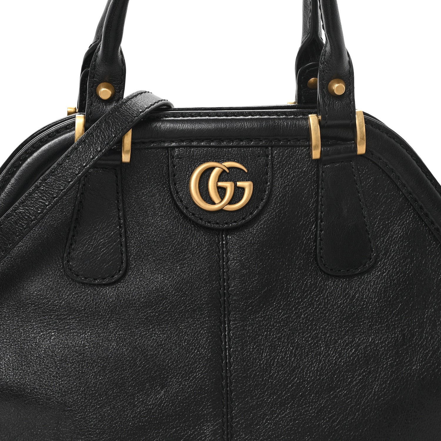 Gucci Calfskin Medium Re(Belle) Top Handle Bag Black 8 of 10
