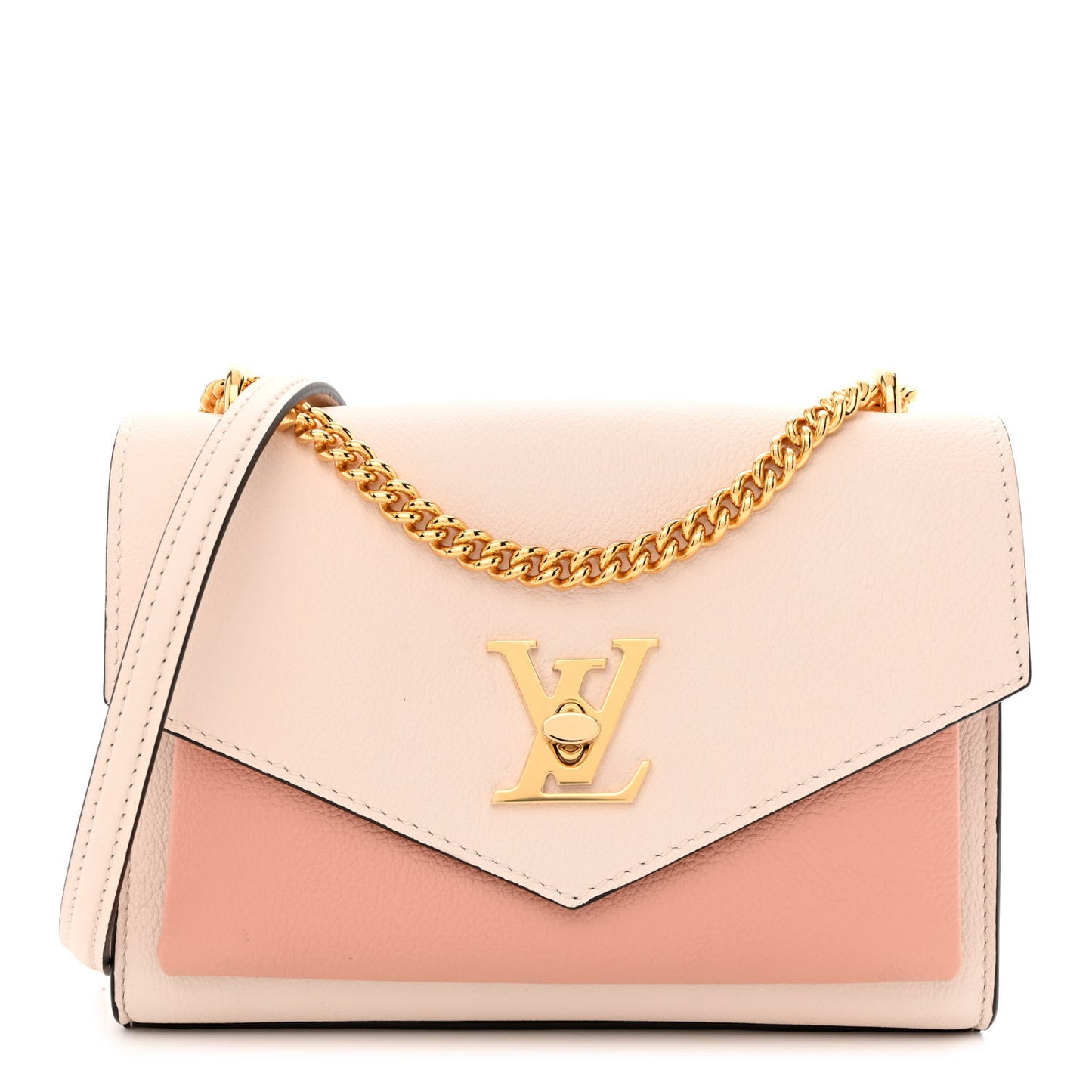 Soft Calfskin Mylockme Chain Bag BB Rose Trianon Quartz