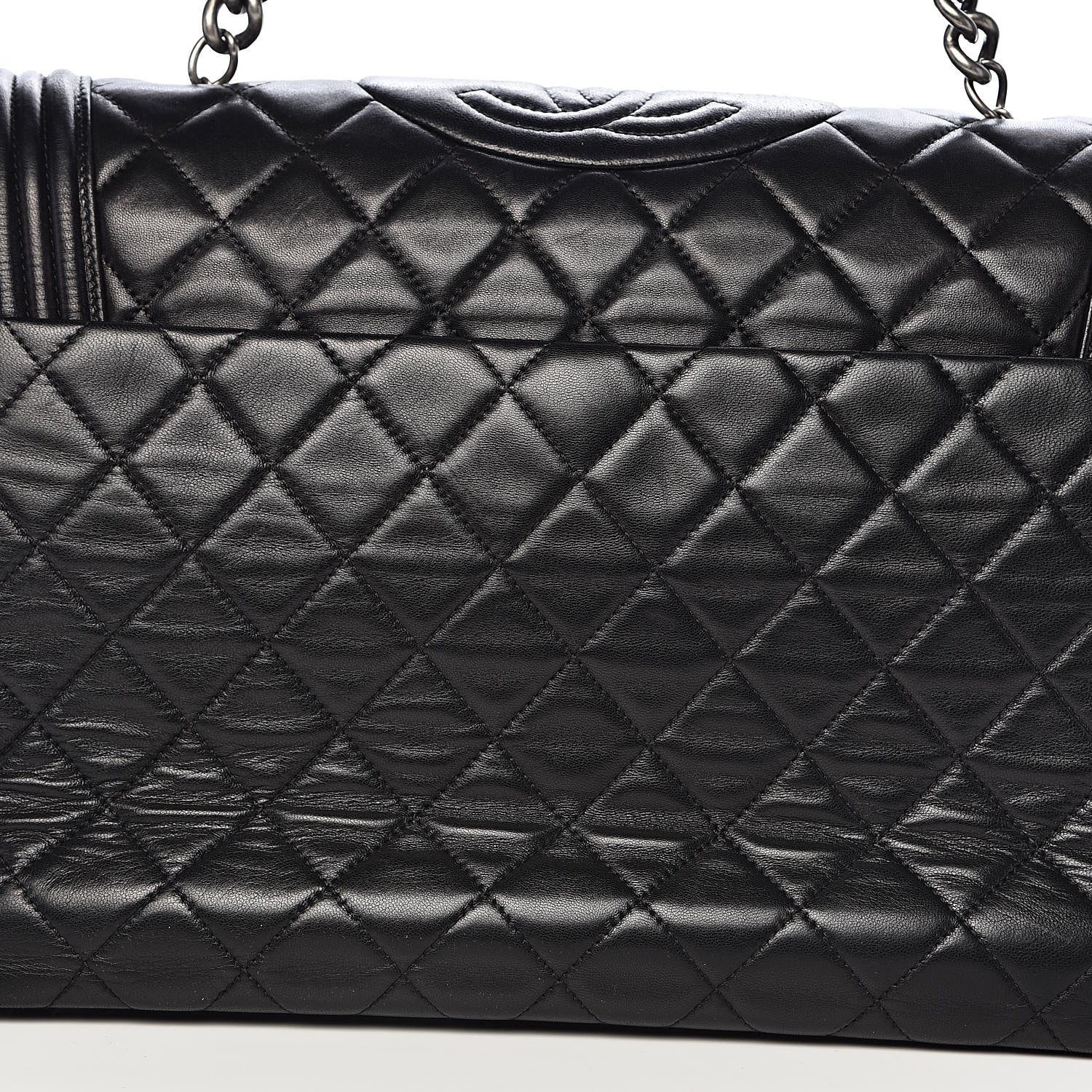 Chanel Lambskin Quilted Large Antik Boy Flap Black 12 of 15