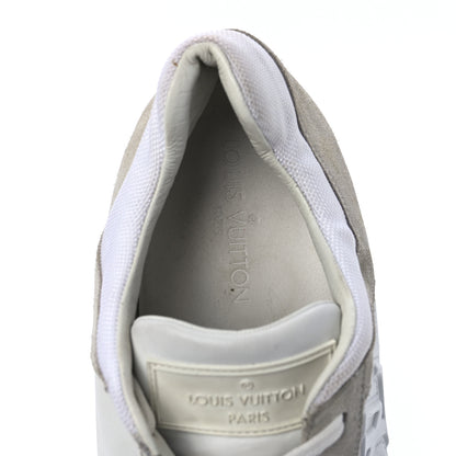 Louis Vuitton Calfskin Suede LV Mens Sneakers 9 White 7 of 9