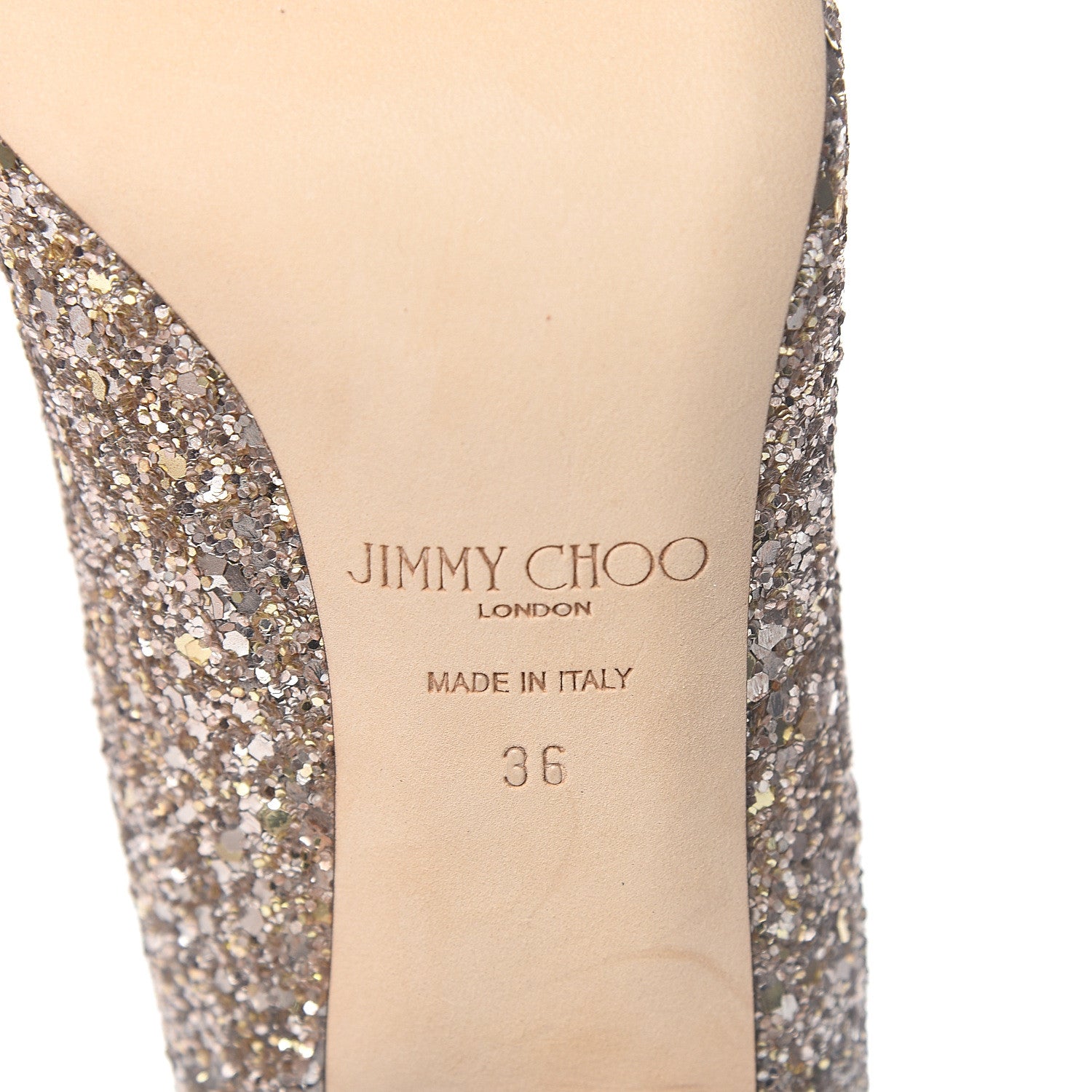 Jimmy Choo Glitter Coarse Agnes 85 Pumps 36 Ballet Pink 6 of 8