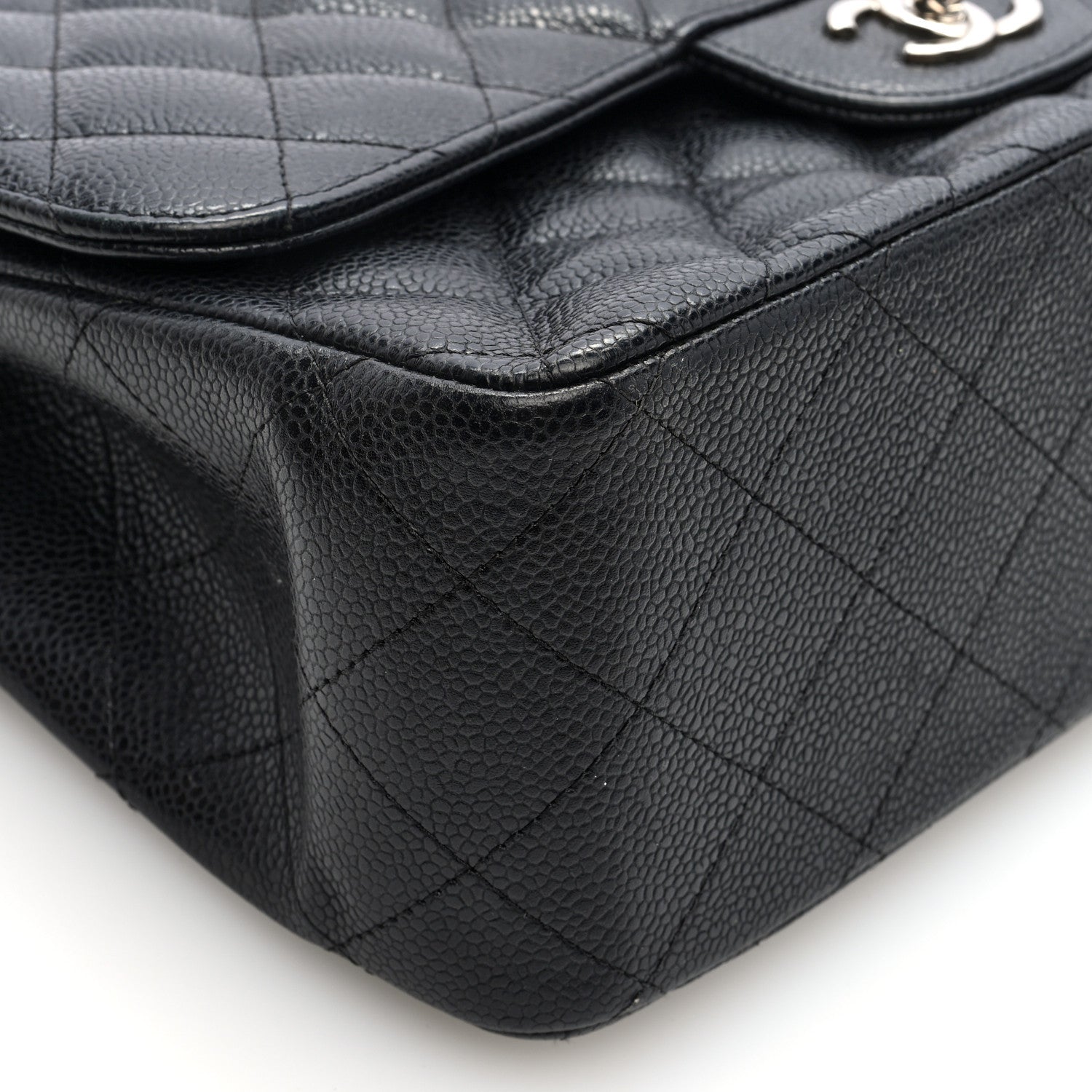 Chanel Caviar Quilted Jumbo Double Flap Black 9 of 12