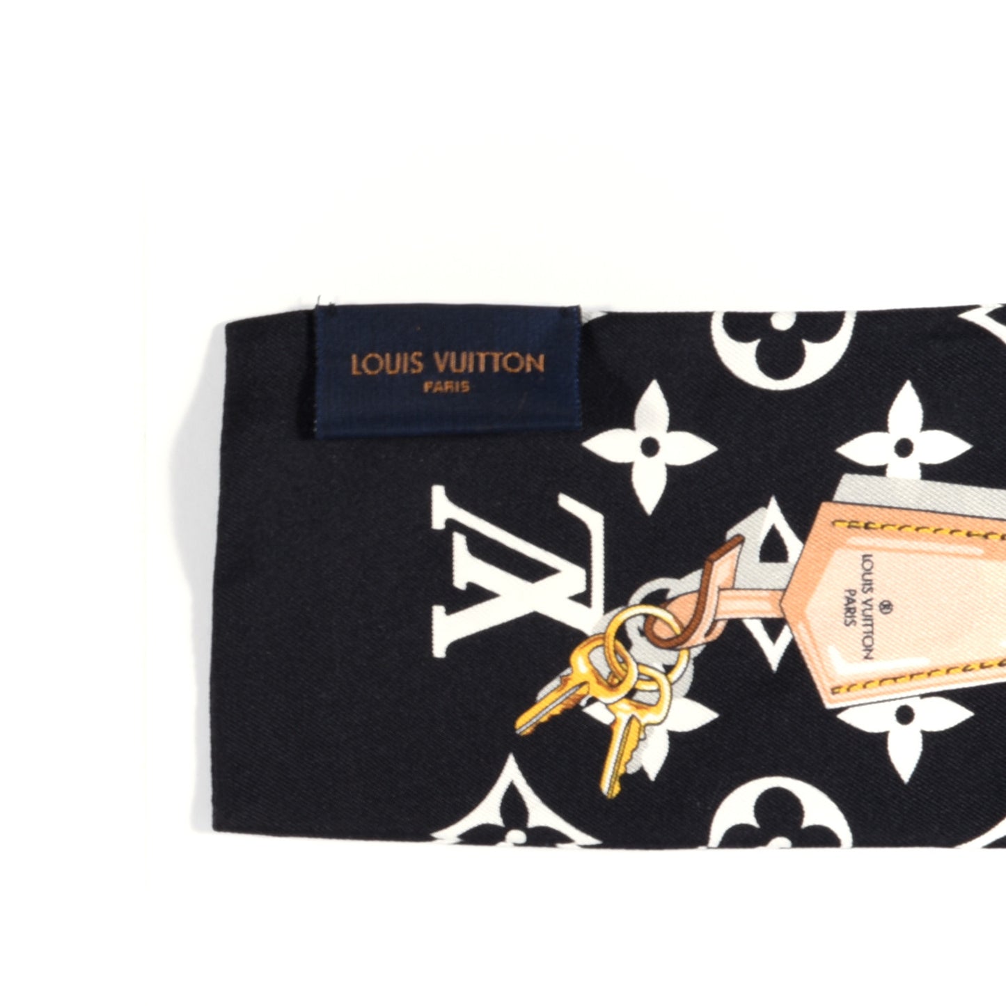 Silk Monogram Confidential Bandeau Black