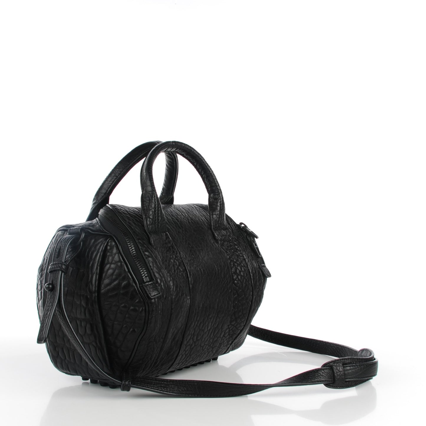 Pebbled Lambskin Rockie Black Matte Black Hardware
