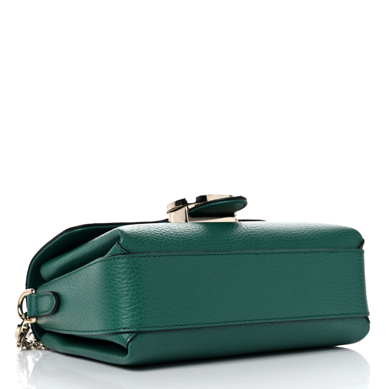 Gucci Dollar Calfskin Interlocking G Crossbody Bag Emerald 4 of 9