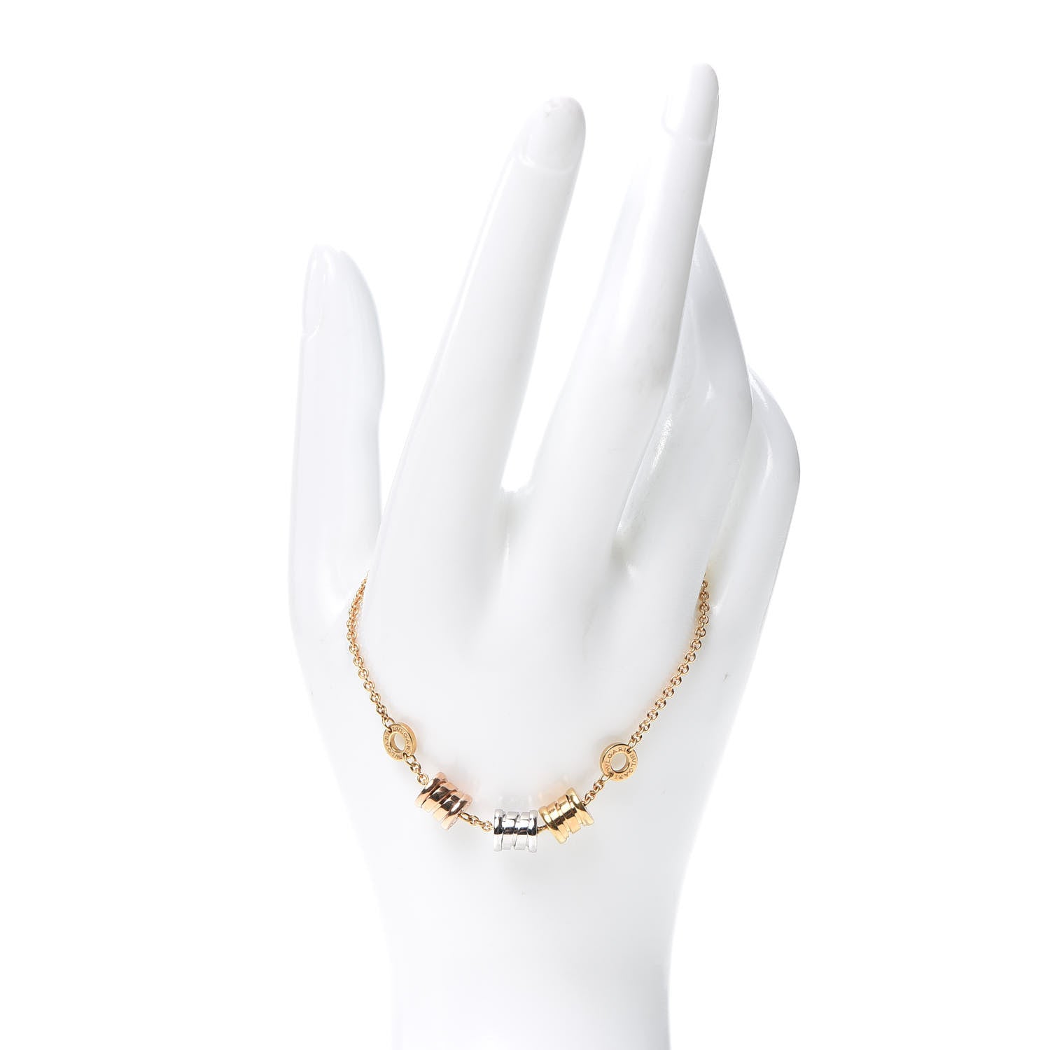 Bulgari 18K Yellow Rose White Gold B.Zero1 Bracelet 2 of 7