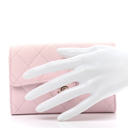Chanel Caviar Quilted Medium Flap Wallet Pink 2 of 11