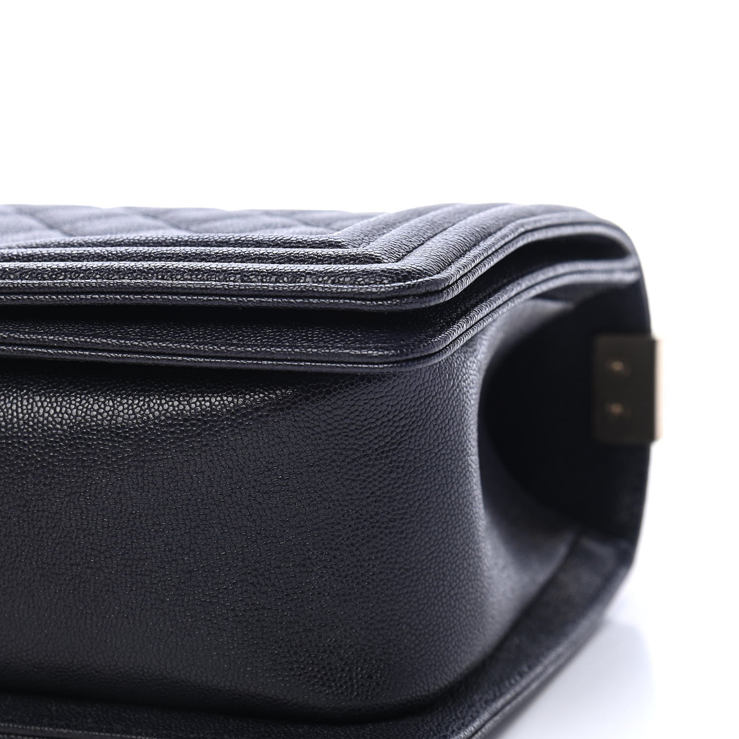 Chanel Caviar Quilted Medium Boy Flap Dark Navy Blue 8 of 8