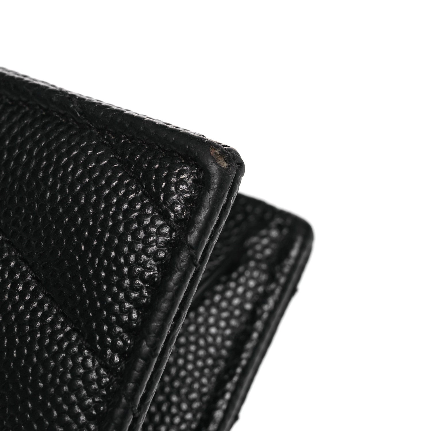 Saint Laurent Grain De Poudre Matelasse Chevron Monogram Envelope Chain Wallet Black 11 of 14
