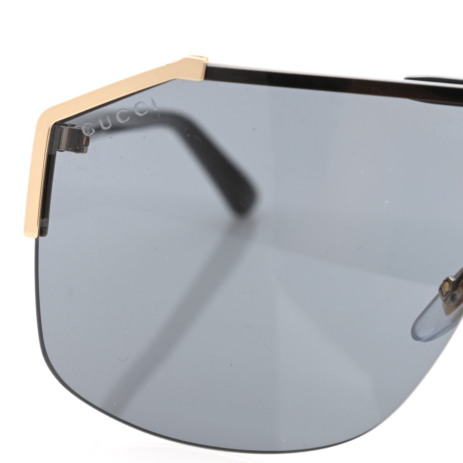 Gucci Metal Rimless Square Sunglasses GG0291S Black Gold 5 of 7