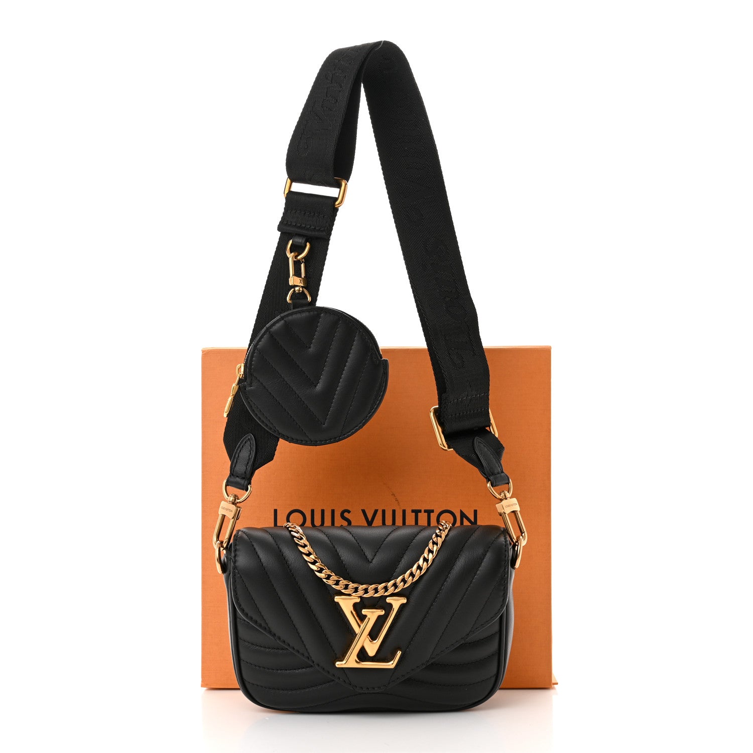 Louis Vuittonブラック Louis Vuitton Calfskin Karung Beaded 57th Street NYC Skyline