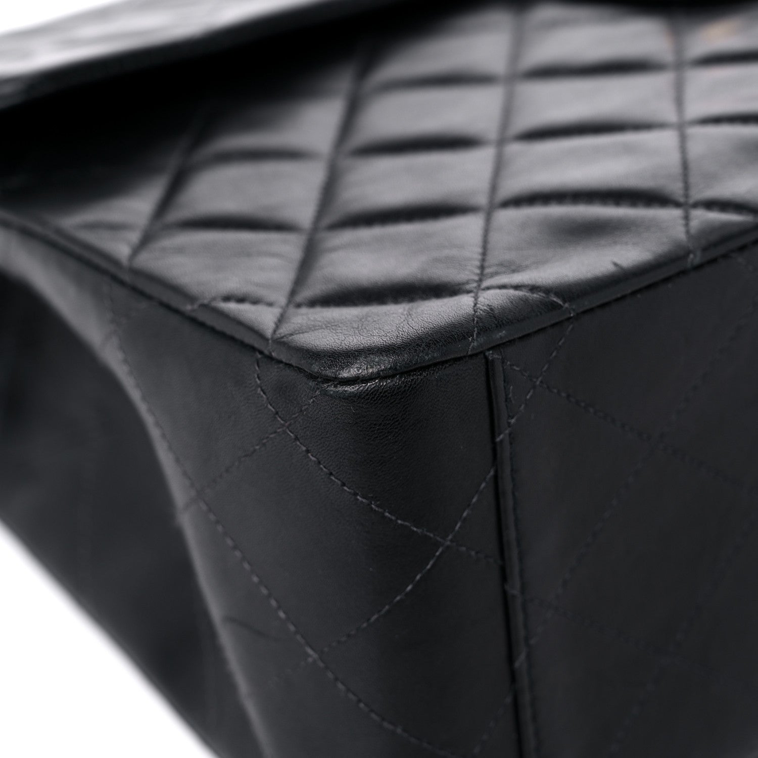 Chanel Lambskin Quilted XL Jumbo Single Flap Black 9 of 16