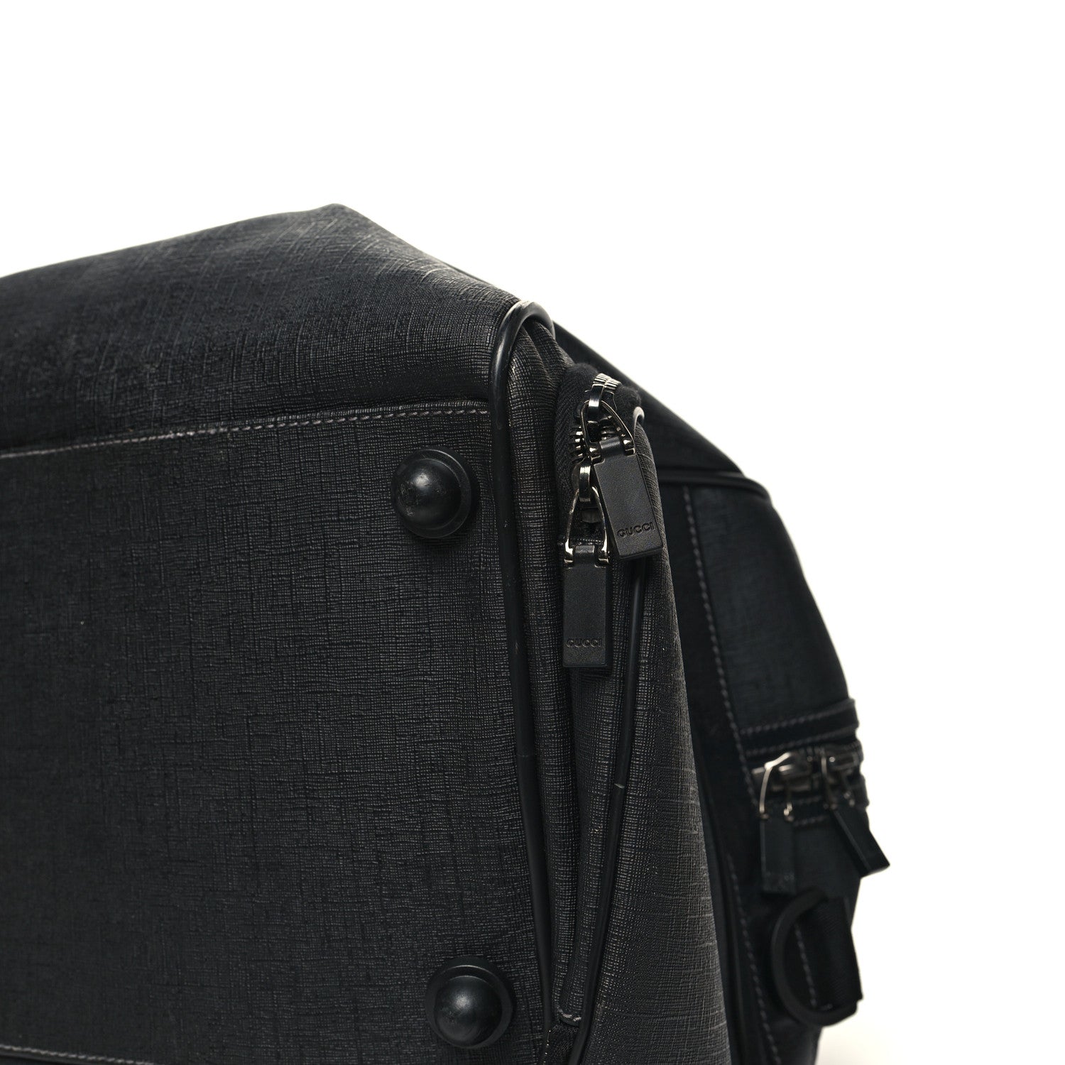 Gucci Coated Canvas Interlocking G Duffle Bag Black 11 of 11