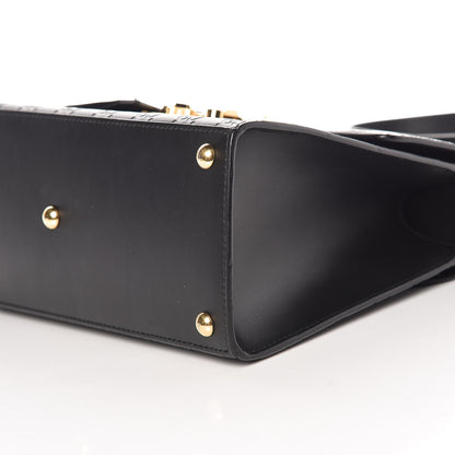 Gucci Guccissima Signature Small Padlock Top Handle Bag Black 9 of 10