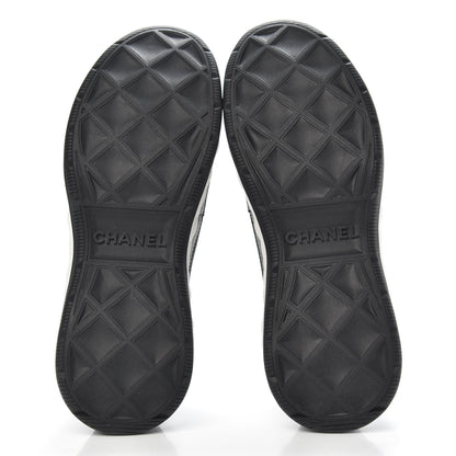 Chanel Velvet Calfskin Mixed Fibers CC Sneakers 37.5 Black 5 of 8
