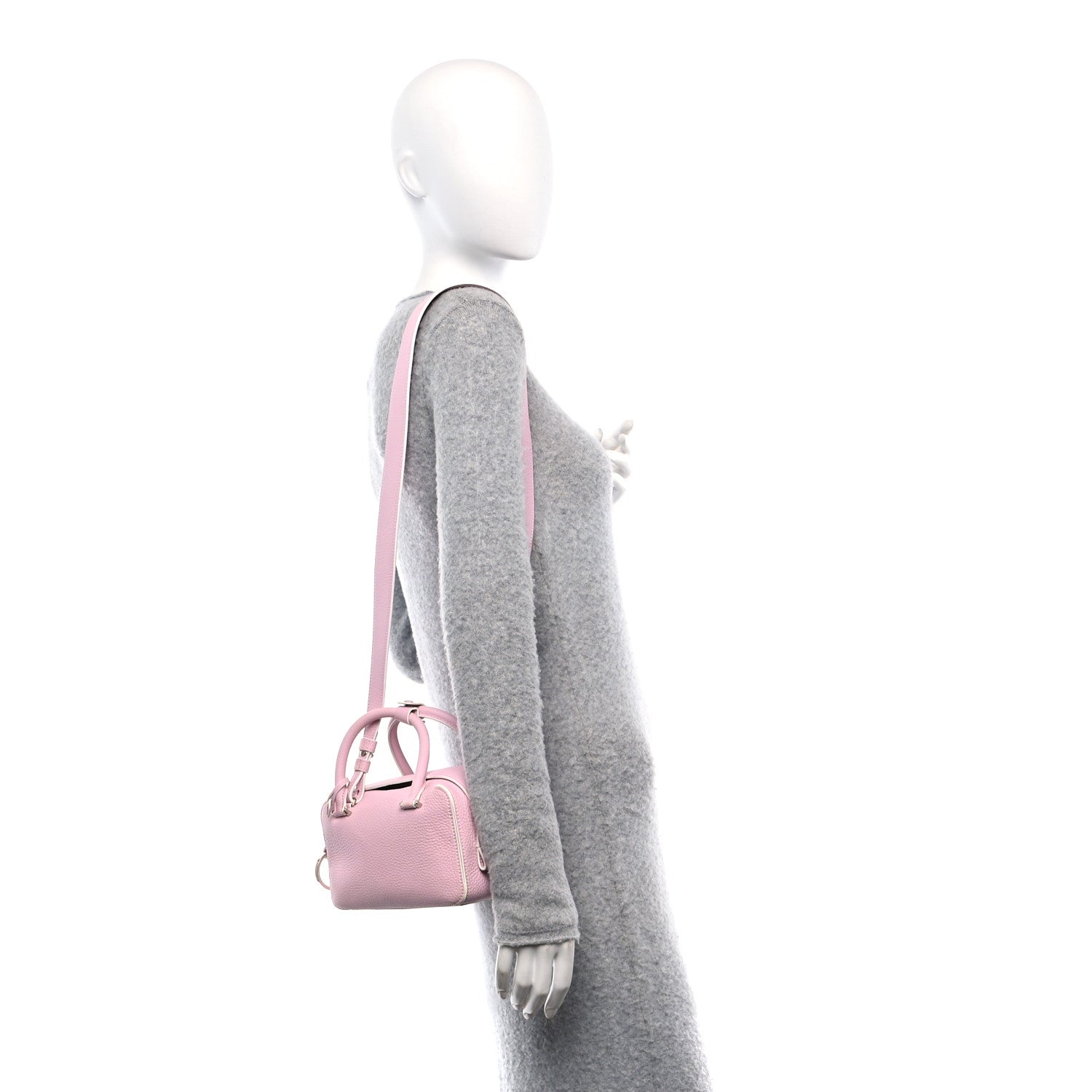 Delvaux Taurillon Soft Mini Cool Box Satchel Light Pink 2 of 14