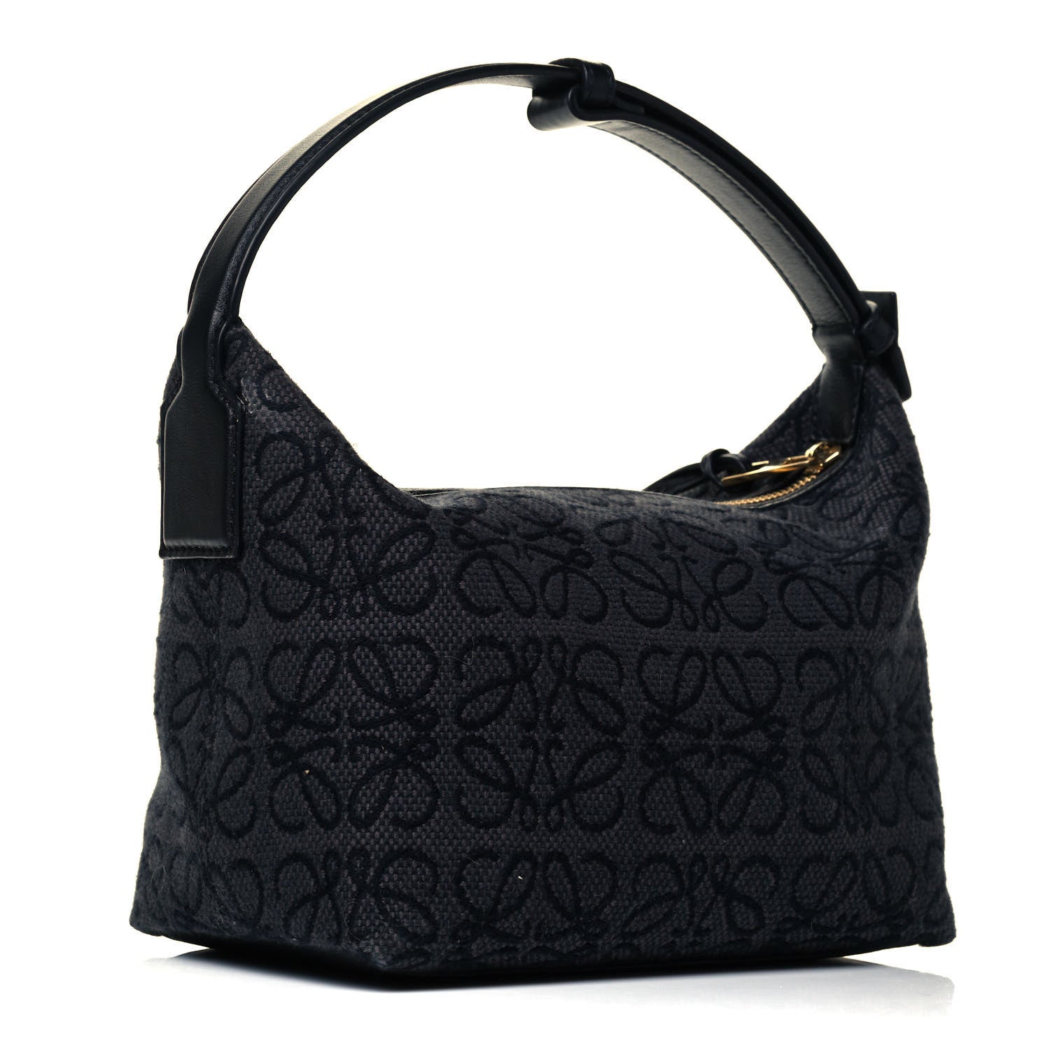Loewe Jacquard Anagram Calfskin Small Cubi Bag Anthracite Black 3 of 9