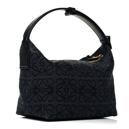 Loewe Jacquard Anagram Calfskin Small Cubi Bag Anthracite Black 3 of 9