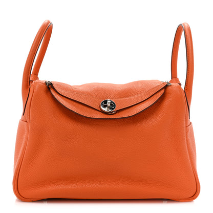 Hermes Taurillon Clemence Lindy 30 Orange 1 of 13