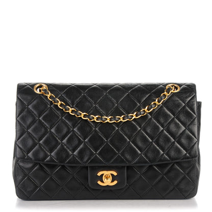 Chanel Lambskin Quilted Medium Single Flap with Wallet Black 1 of 10