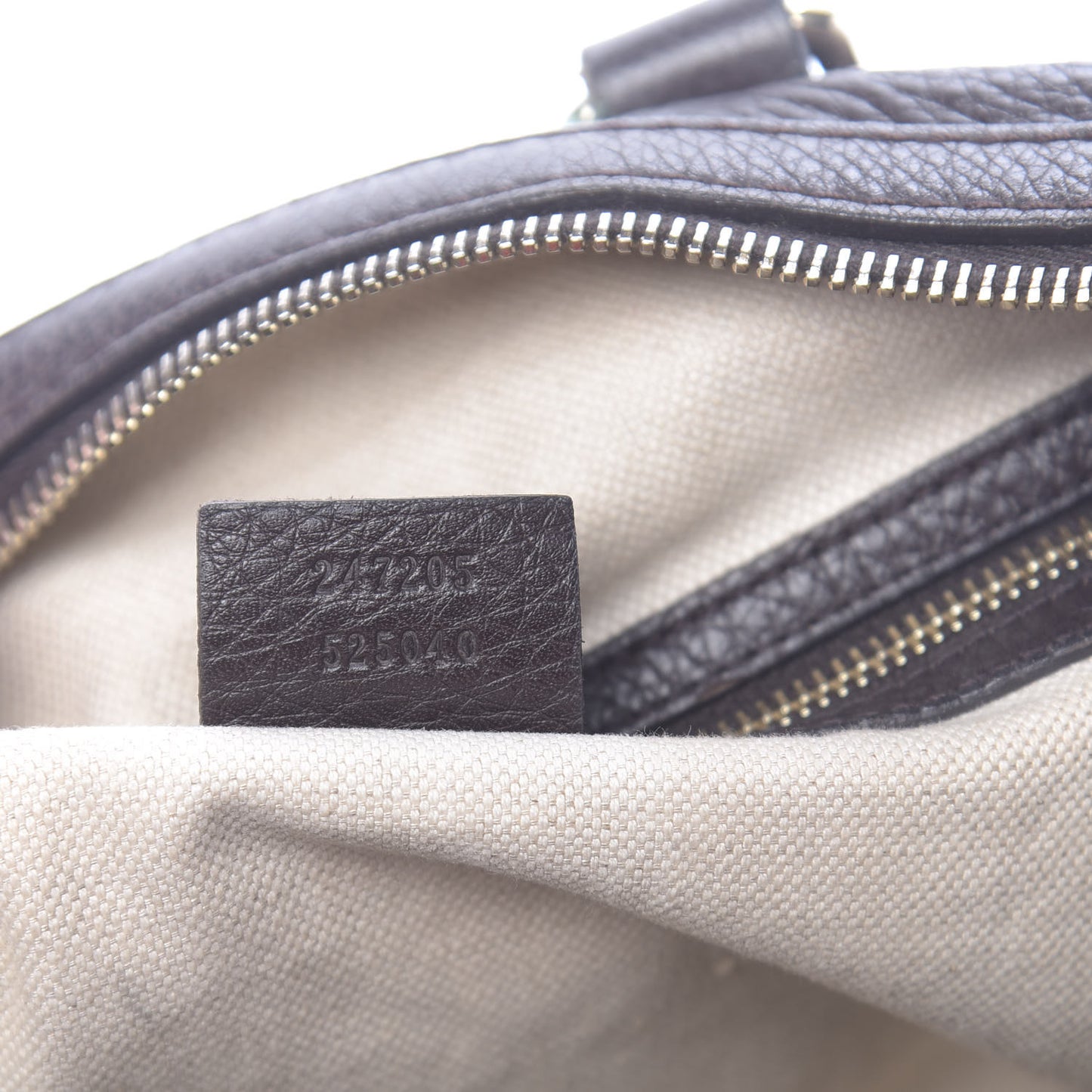 Calfskin Vintage Web Medium Boston Dark Brown