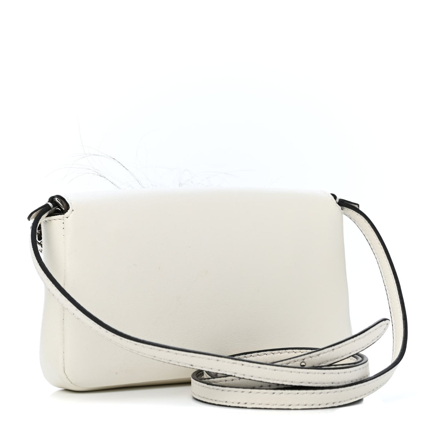Nappa Rabbit Fox Fur Micro Buggie Baguette White Nirvana Black