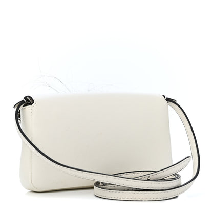 Fendi Nappa Rabbit Fox Fur Micro Buggie Baguette White Nirvana Black 2 of 4