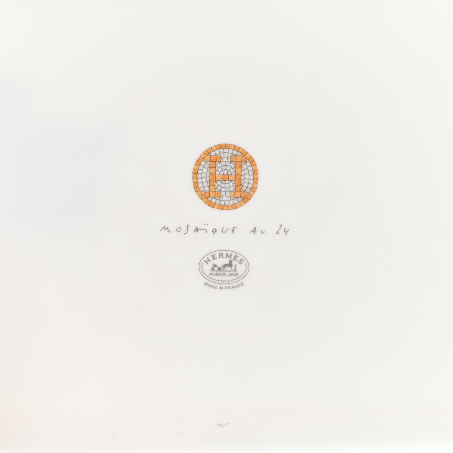Hermes Porcelain Mosaique au 24 Gold Sushi Plate 5 of 7