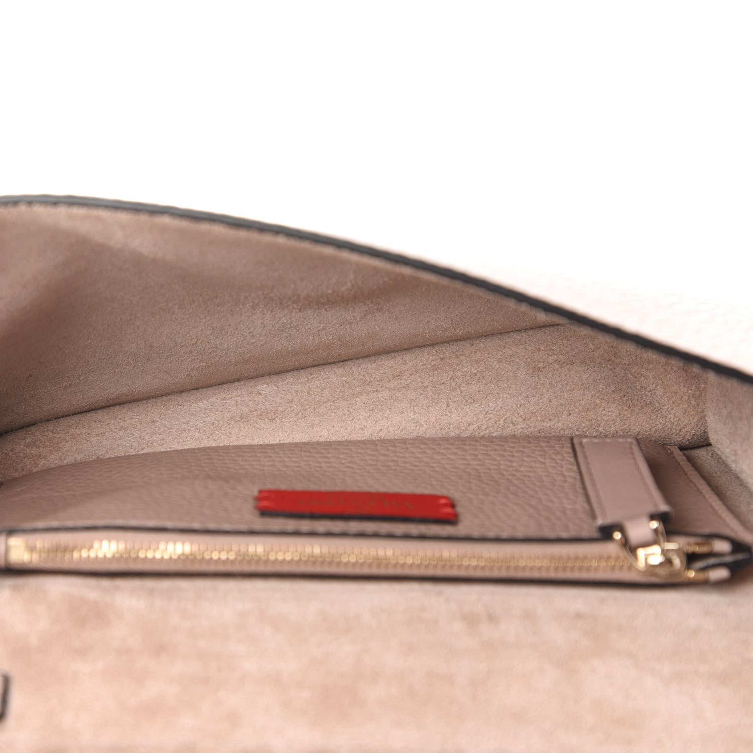 Valentino Garavani Pebble Calfskin Rockstud Side Slip Wristlet Clutch Poudre 5 of 9