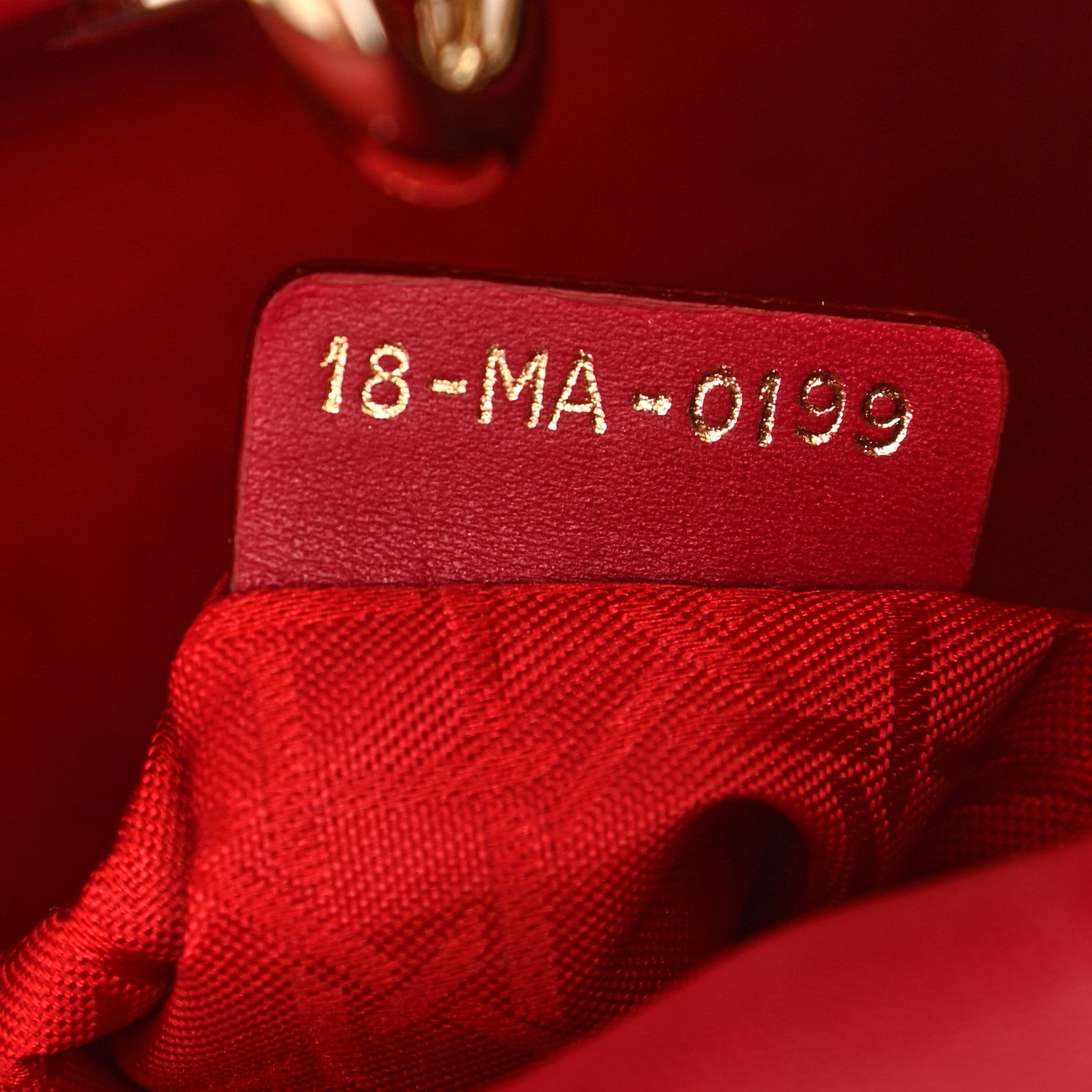 Christian Dior Lambskin Cannage Small My Lady Dior Red 6 of 9