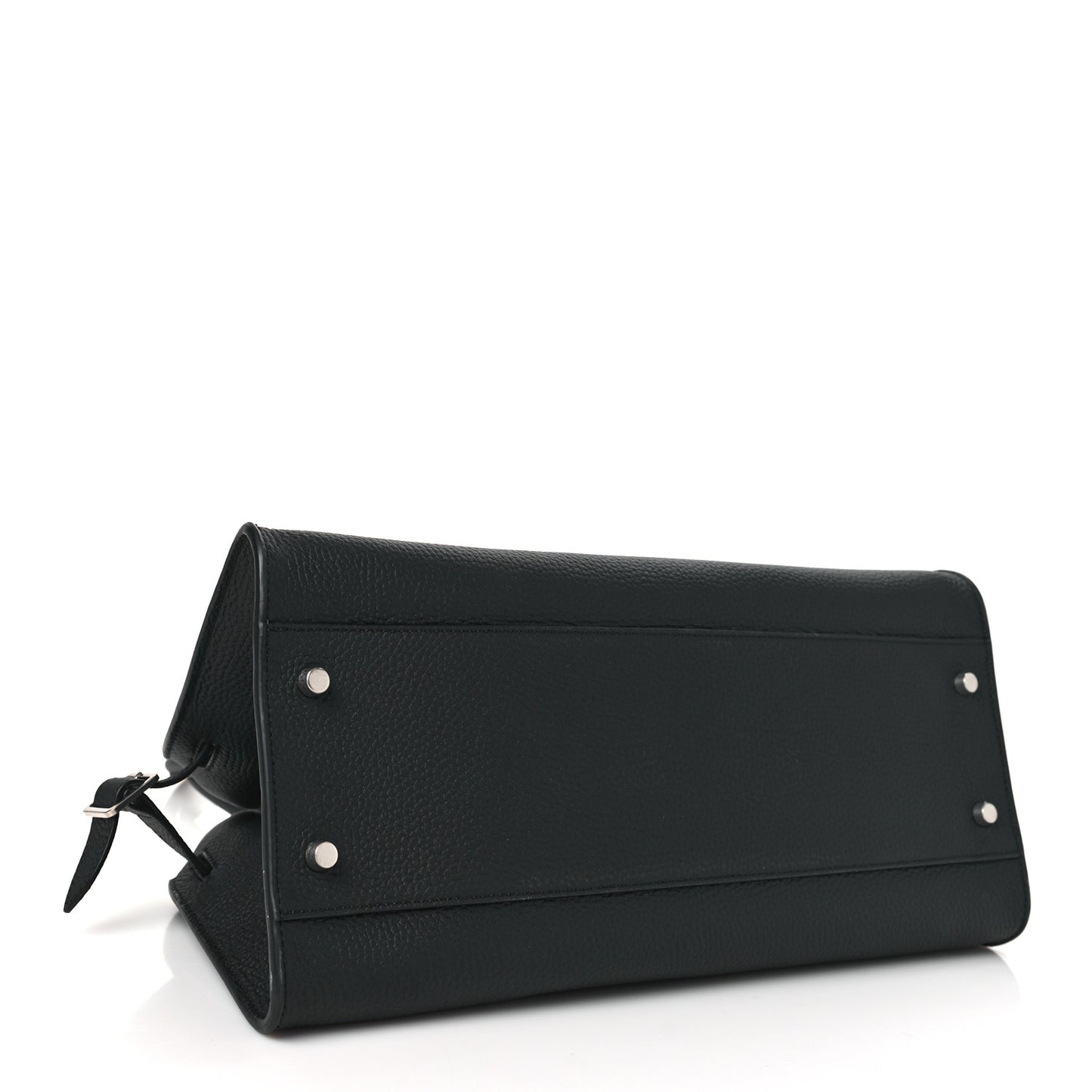 Grained Calfskin Margaux Shoulder 12 Black