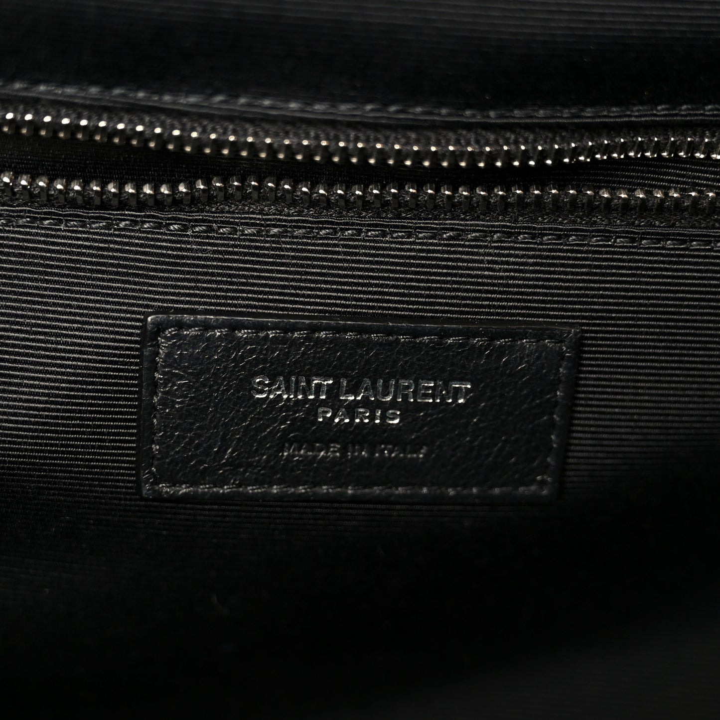 Grain De Poudre Textured Mixed Matelasse Large Triquilt Monogram Satchel Black