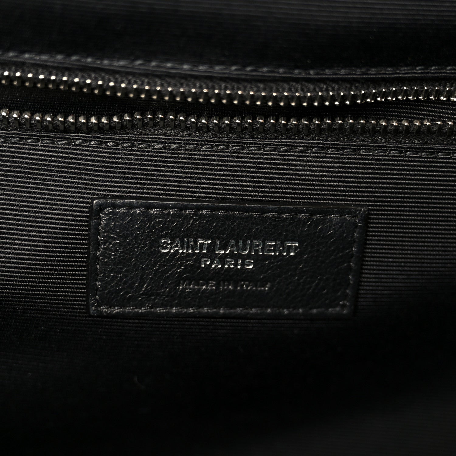 Saint Laurent Grain De Poudre Textured Mixed Matelasse Large Triquilt Monogram Satchel Black 7 of 11