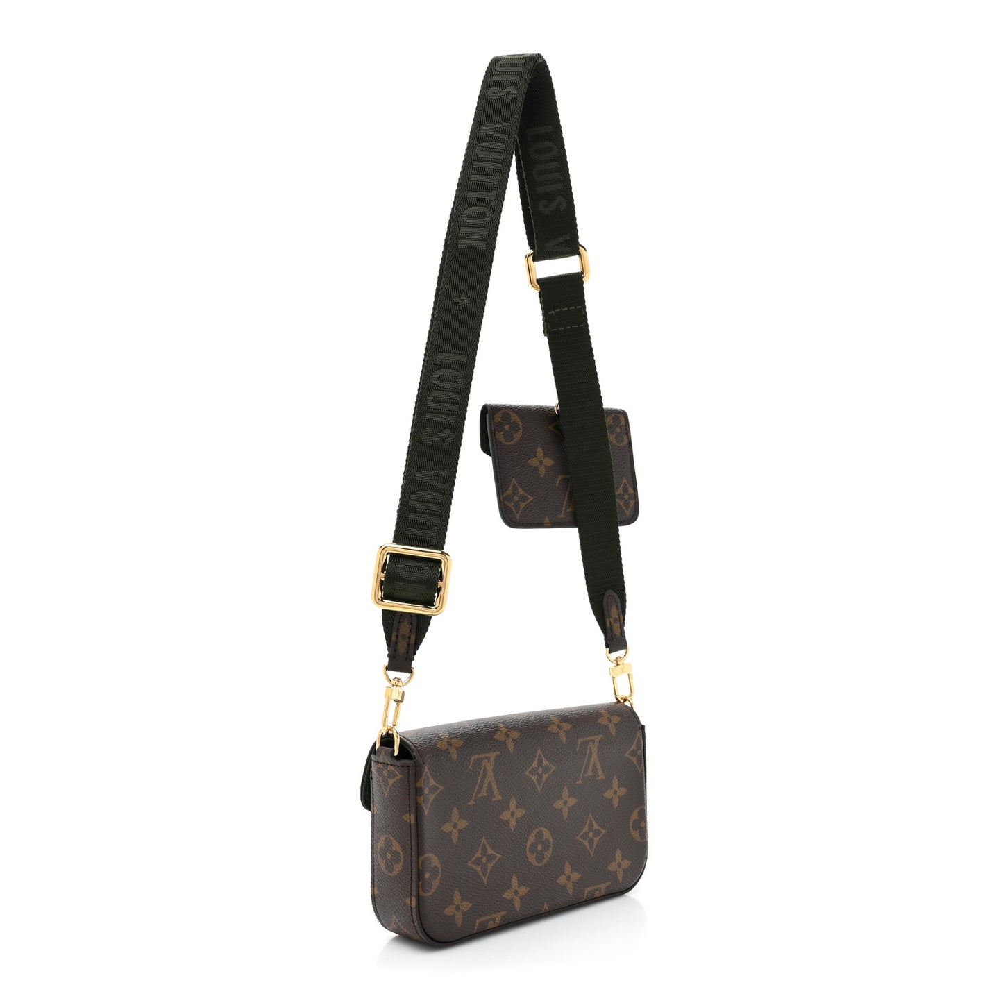 Monogram Felicie Strap & Go Kaki