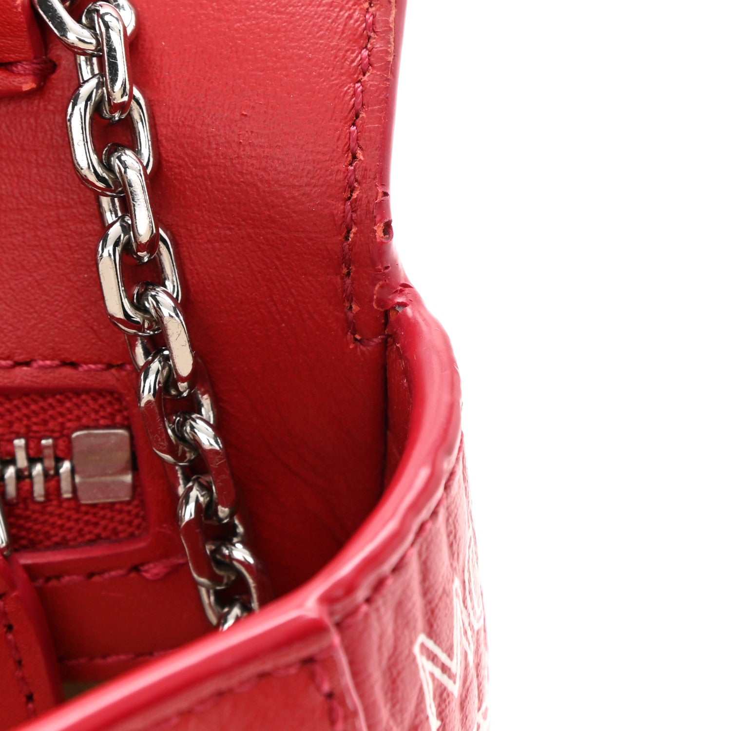 MCM Visetos Medium Tracy Crossbody Bag Ruby Red 8 of 11