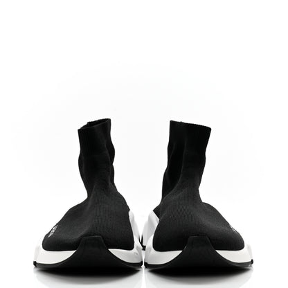 Balenciaga Neoprene Knit Womens Speed Sneakers 38 Black White 2 of 10