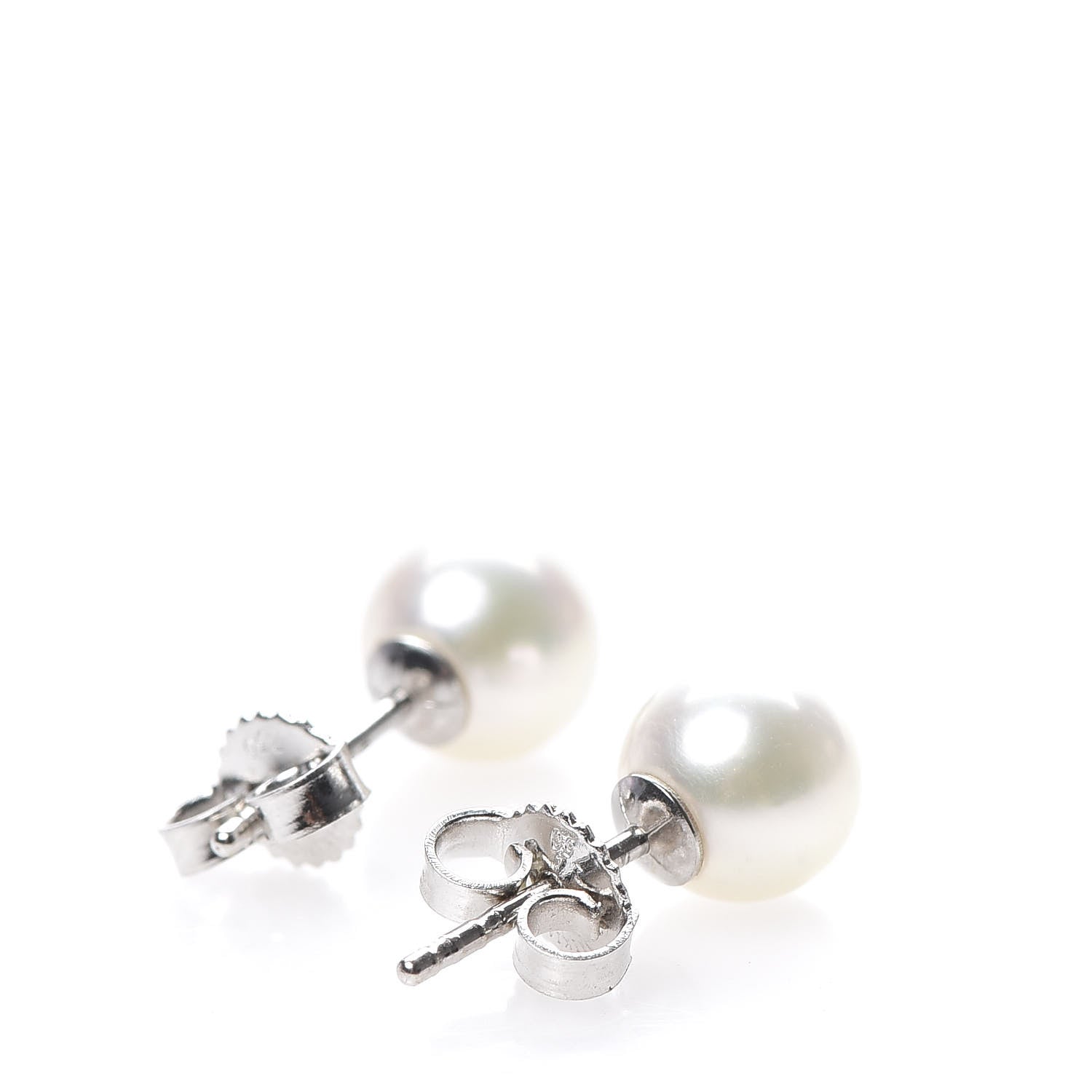 Mikimoto 18K White Gold 6-6.5mm Akoya Pearl Stud Earrings 3 of 5