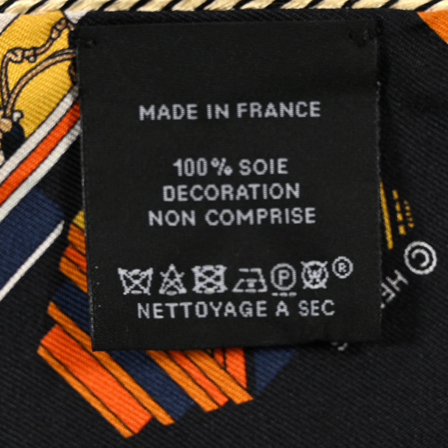 Hermes Silk Springs Springs Bague Twilly Black Orange Creme 4 of 7
