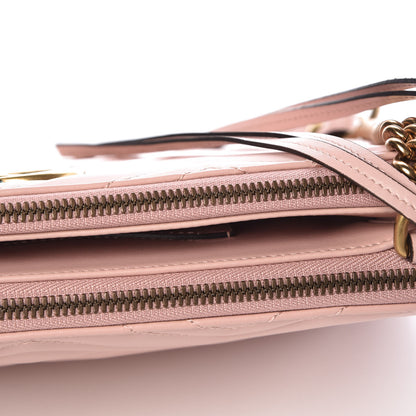 Gucci Calfskin Matelasse GG Marmont Double Zip Chain Bag Perfect Pink 13 of 13